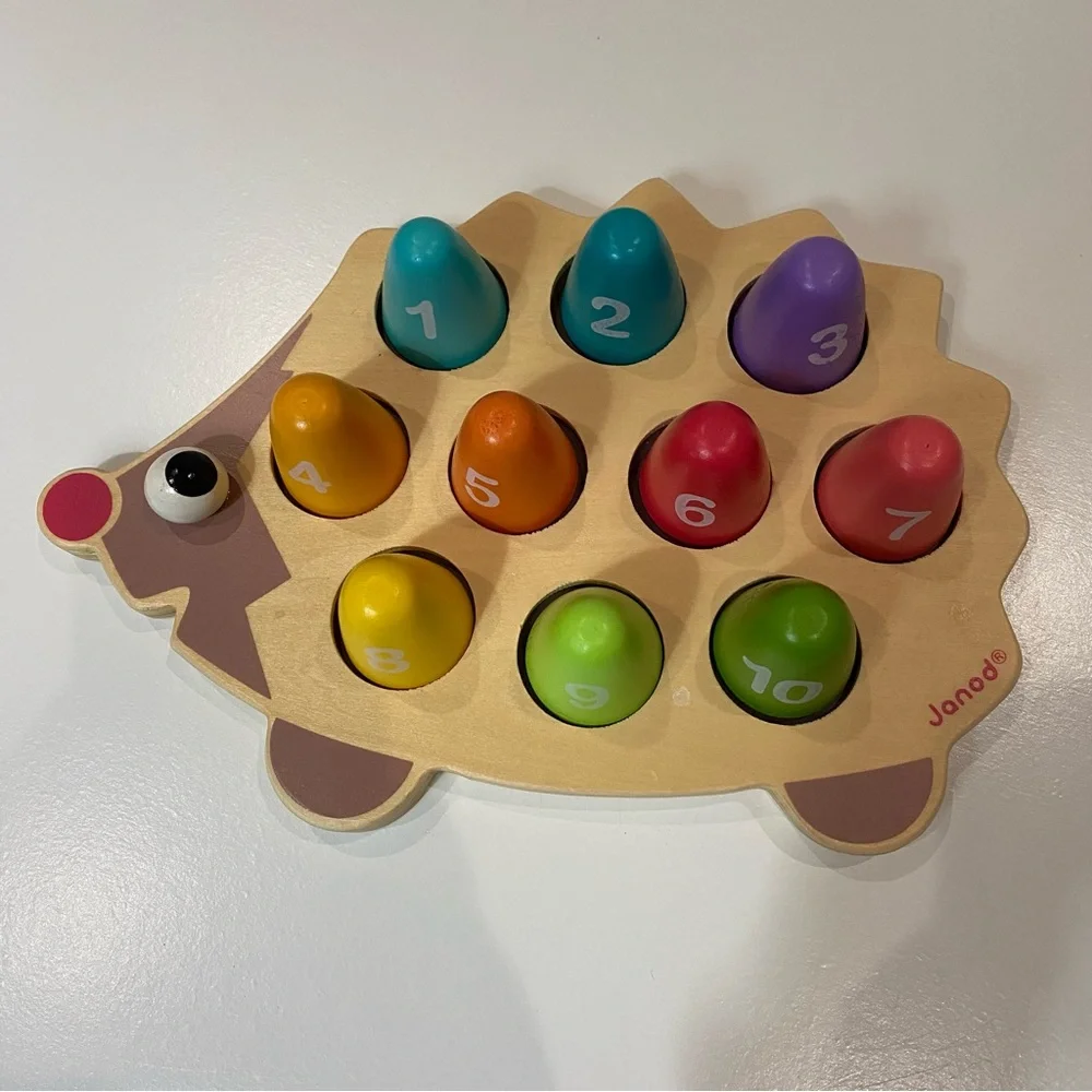 Janod Wooden Number Sorting Hedgehog | Montessori